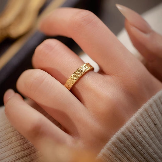 Textured Gold Ring
